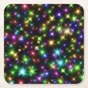 Multifärgad julstjärna Rays-57191 Underlägg Papper Kvadrat