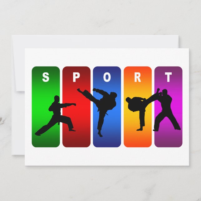 Multifärgad Karate Emblem (Framsida)