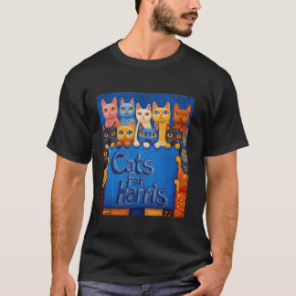 Multifärgad Kats för Harris Vibrant Kitten Kampanj T Shirt