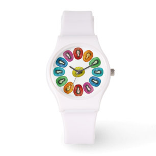 Multifärgad Kiwi Mönster Armbandsur
