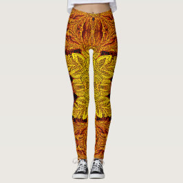 Multifärgad klassisk struktur "Ratti_Kreativ_Arts" Leggings