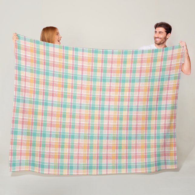 Multifärgad Kontrollerad utlagd Fleecefilt (På plats)