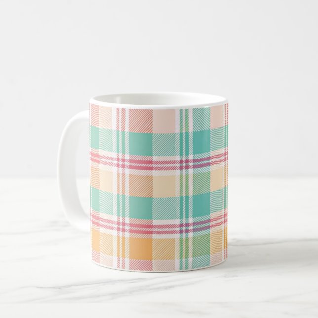 Multifärgad Kontrollerad utlagd Kaffemugg (Framsida vänster)