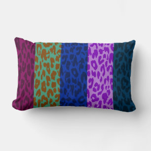 Multifärgad Leopard Print Skin Rand Mönster 4 Lumbarkudde