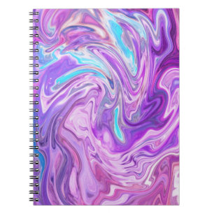 Multifärgad Lila Marble Spiral bärbar dator Anteckningsbok