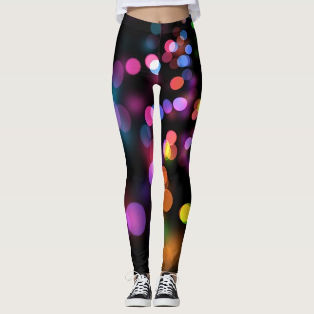 Multifärgad ljus leggings (Framsida)