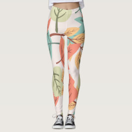 Multifärgad Löv Leggings