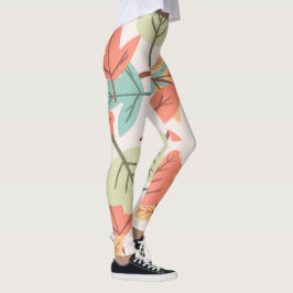 Multifärgad Löv Leggings
