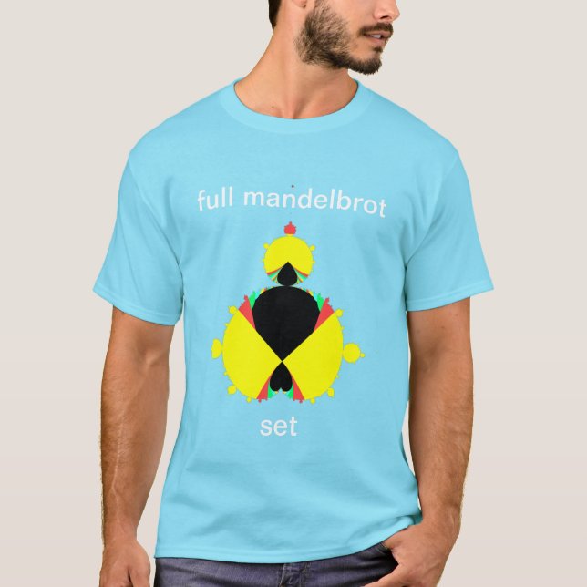 Multifärgad Mandelbrot Set Fractal Pop Art Stil T Shirt (Framsida)