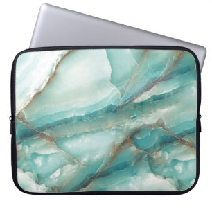 Multifärgad Marble: Onyx Glass Effect. Laptop Fodral