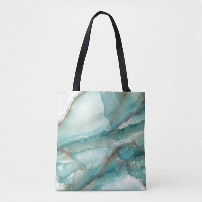 Multifärgad Marble: Onyx Glass Effect. Tygkasse (Framsida)