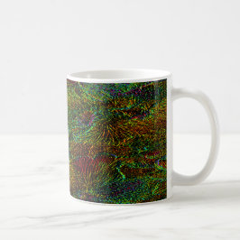 Multifärgad metalliskt blommönster kaffe mugg