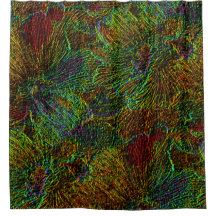 Multifärgad Metalliskt blommönster Visningsgardine