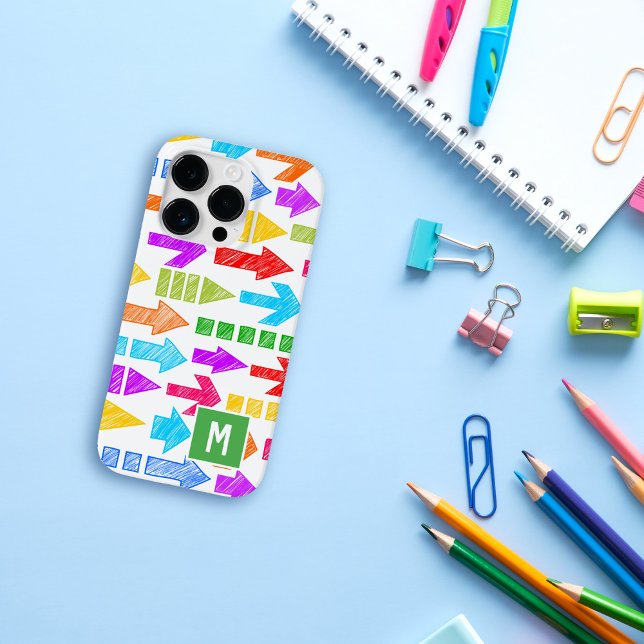 Multifärgad Modern Geometric Arrow Mönster Monogra (Skapare uppladdad)