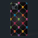 Multifärgad mönster med döskallar<br><div class="desc">Multifärgad sömlös mönster med döskallar. EPS 8-vektorillustration. Innehåller genomskinlighetseffekter. © och ® Bigstock® - Med förbehåll för alla Höger.</div>