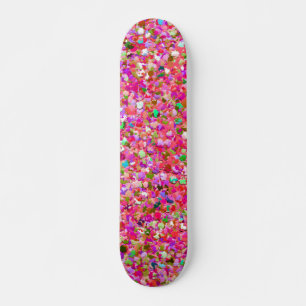 Multifärgad Mosaic Modern Grit Glitter #4 Skateboard Bräda 21,5 Cm