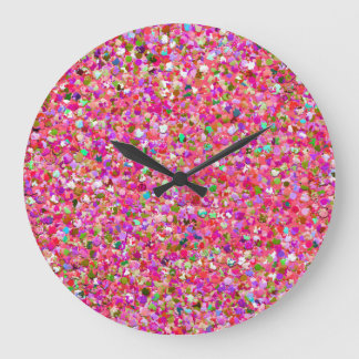 Multifärgad Mosaic Modern Grit Glitter #4 Stor Klocka