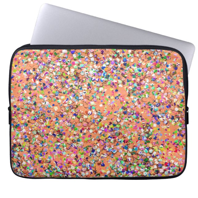 Multifärgad Mosaic Modern Grit Glitter #5 Laptop Sleeve (Framsidan)