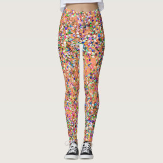 Multifärgad Mosaic Modern Grit Glitter #5 Leggings