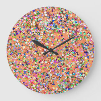 Multifärgad Mosaic Modern Grit Glitter #5 Stor Klocka