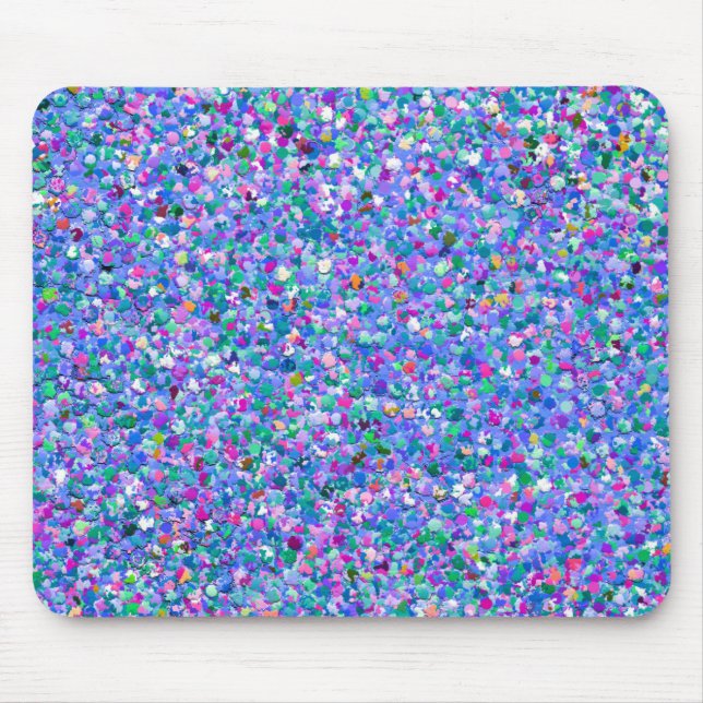 Multifärgad Mosaic Modern Grit Glitter Musmatta (Framsidan)