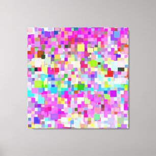 Multifärgad Mosaic Mönster #2 Canvastryck