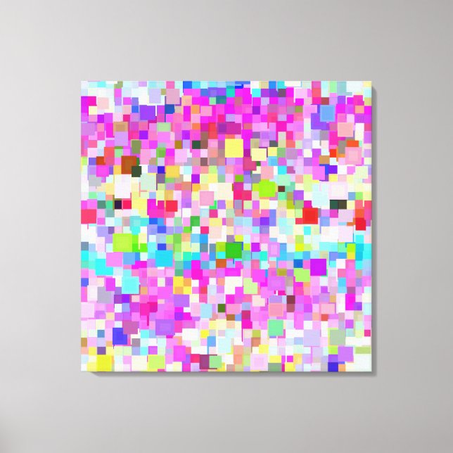 Multifärgad Mosaic Mönster #2 Canvastryck (Framsida)