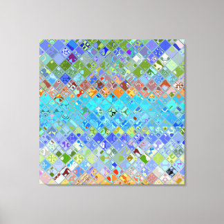 Multifärgad Mosaic Mönster #2 Canvastryck