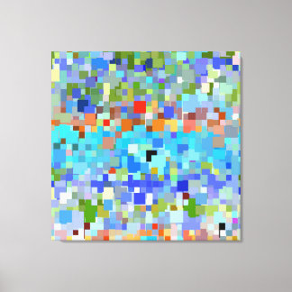 Multifärgad Mosaic Mönster #3 Canvastryck