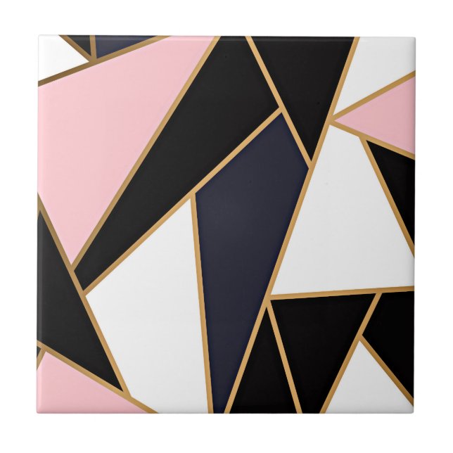 Multifärgad Mosaic Mönster Skriv ut panel Kakelplatta (Framsidan)