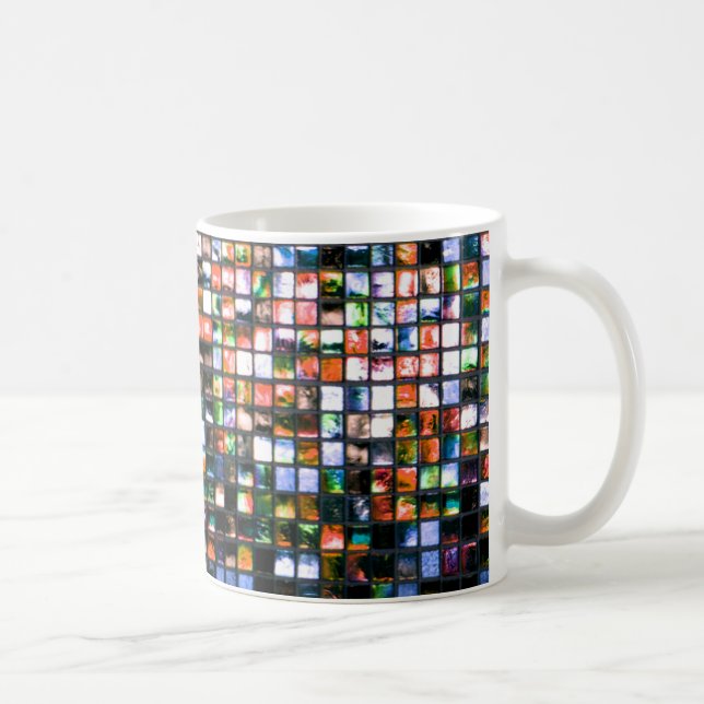 Multifärgad Mosaic Squares Coffee Kopp (Höger)