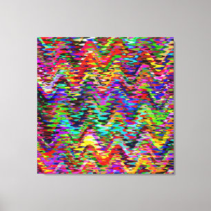 Multifärgad Mosaic Wave Mönster #4 Canvastryck