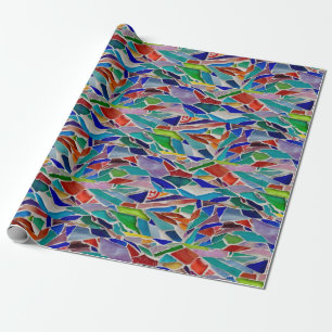 Multifärgad mosaik presentpapper