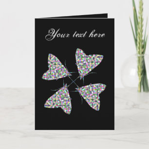 Multifärgad Moth Art Anpassningsbar Greeting Card Kort