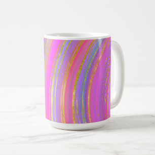 Multifärgad och Guld Kaffemugg