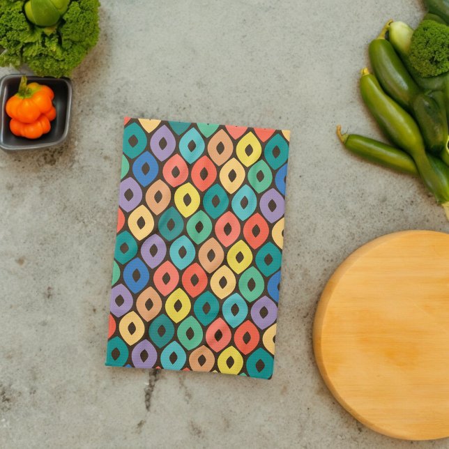 Multifärgad Ogee Mönster Kökshandduk (Kitchen Towel)