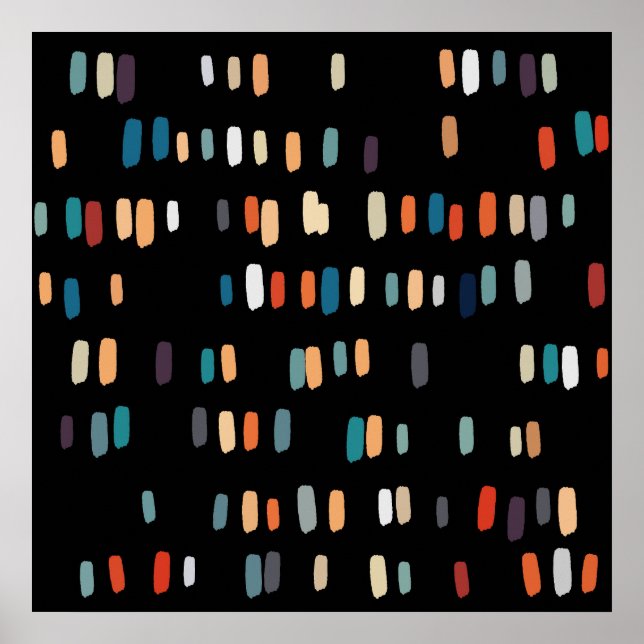 Multifärgad Oregelbundna rektanglar Poster (Framsidan)