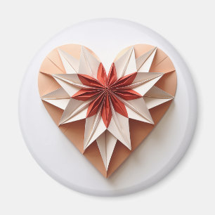 Multifärgad origami-hjärta magnet