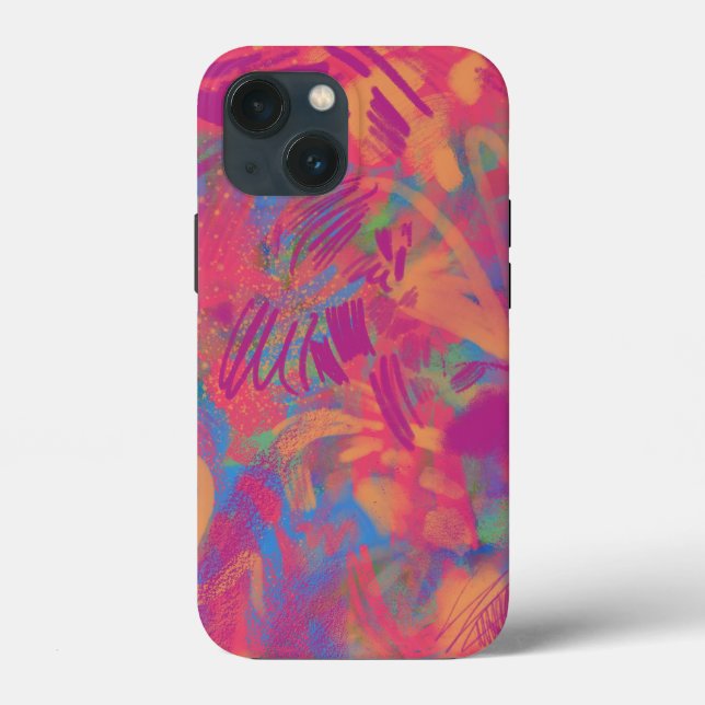 Multifärgad Paint Struktur Fodral-Mate iphone case (Baksida)