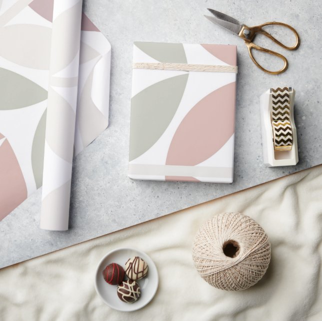 Multifärgad Pastel Botanical Abstrakt Presentpapper (Hantverk)