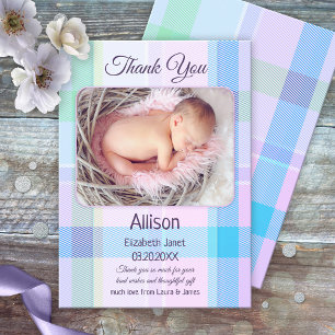 Multifärgad Pastel Play Baby Photo - tackkort Tack Kort