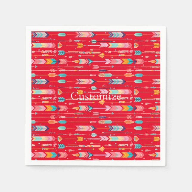 Multifärgad Pil Mönster Thunder_Cove Pappersservett (Framsidan)
