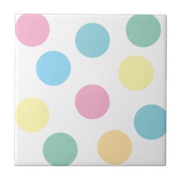 Multifärgad Polka dots Kakelplatta