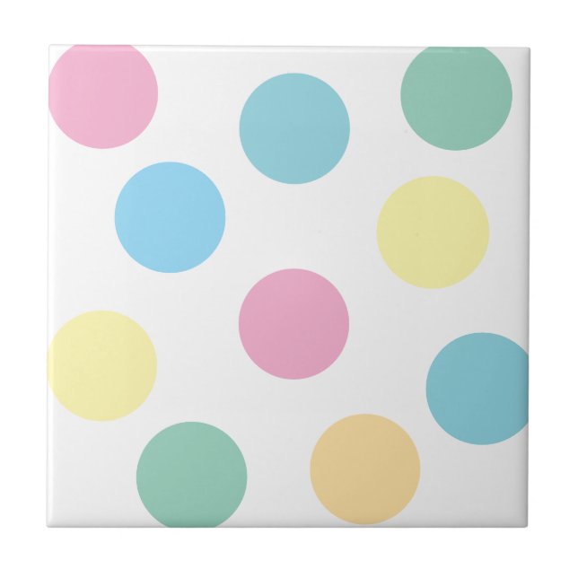 Multifärgad Polka dots Kakelplatta (Framsidan)