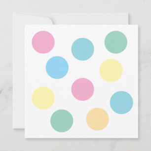 Multifärgad Polka dots-platta kort