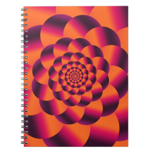 Multifärgad psykedelisk bakgrund, funky vorttex anteckningsbok