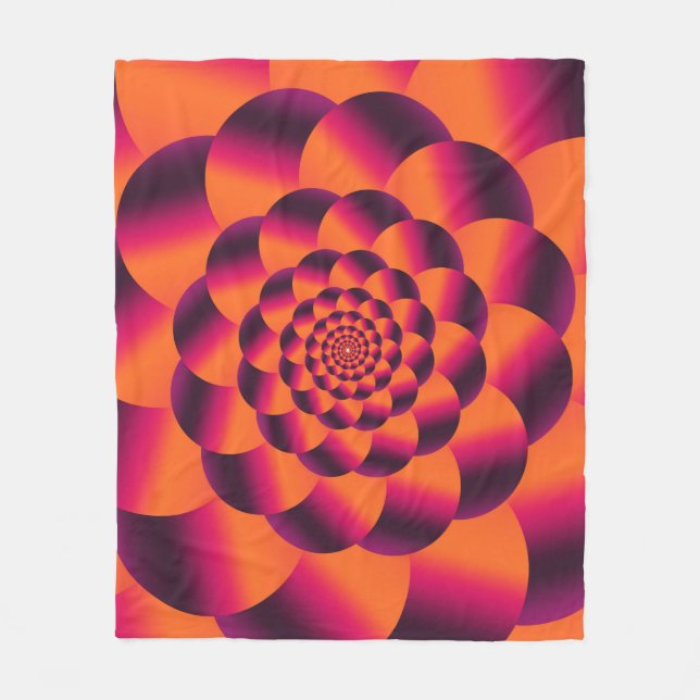 Multifärgad psykedelisk bakgrund, funky vorttex  fleecefilt (Framsidan)