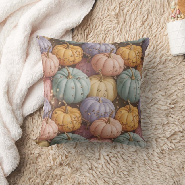 Multifärgad Pumpkin Mönster Kudde (Filt)