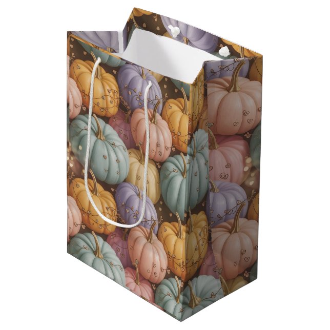 Multifärgad Pumpkin Mönster Wrapping Papper (Framsidan Vinklad)