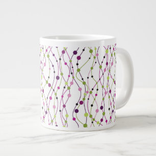 Multifärgad punktbakgrund jumbo mugg